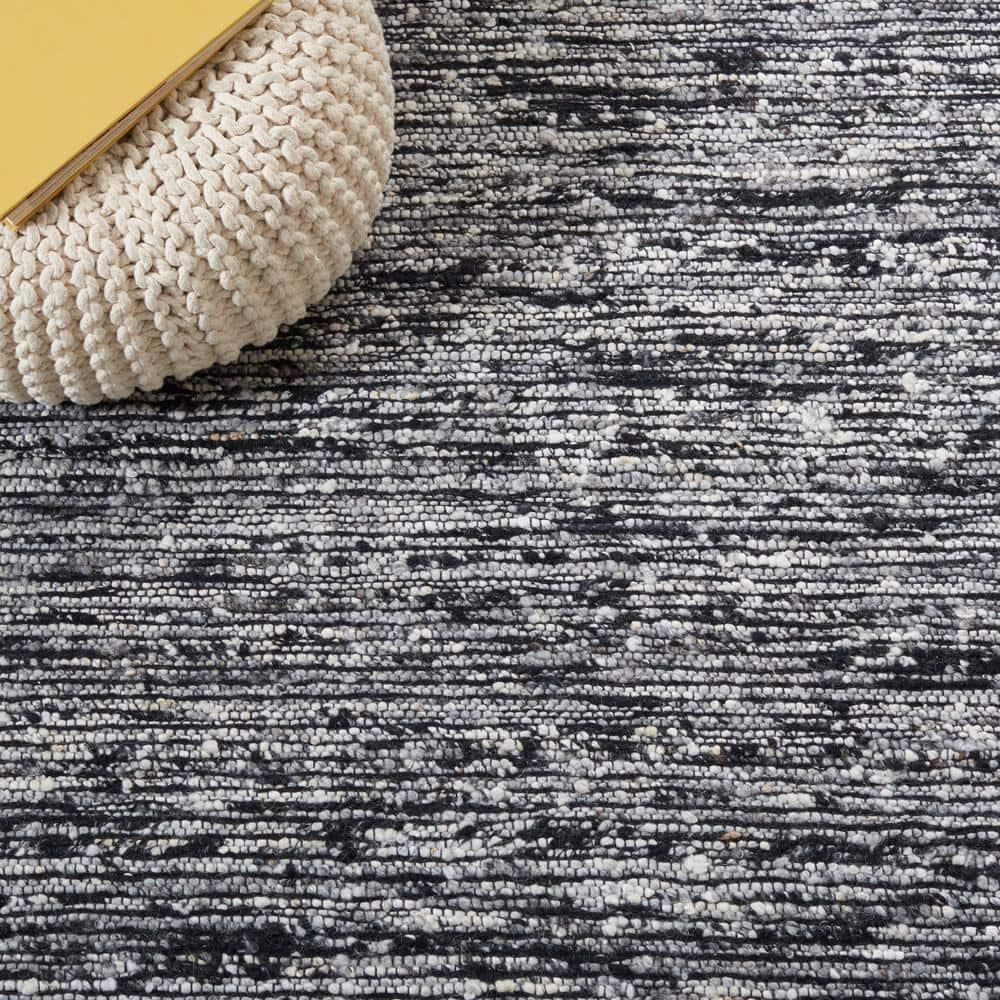 Natura NAT925 Flat Weave Indoor Area Rug - Black - 8'x10' - Safavieh
