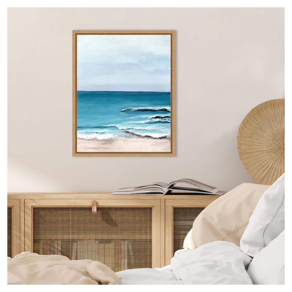 Amanti Art 16"x20" Oceanside View I by Marcy Chapman Framed Canvas Wall Art Print