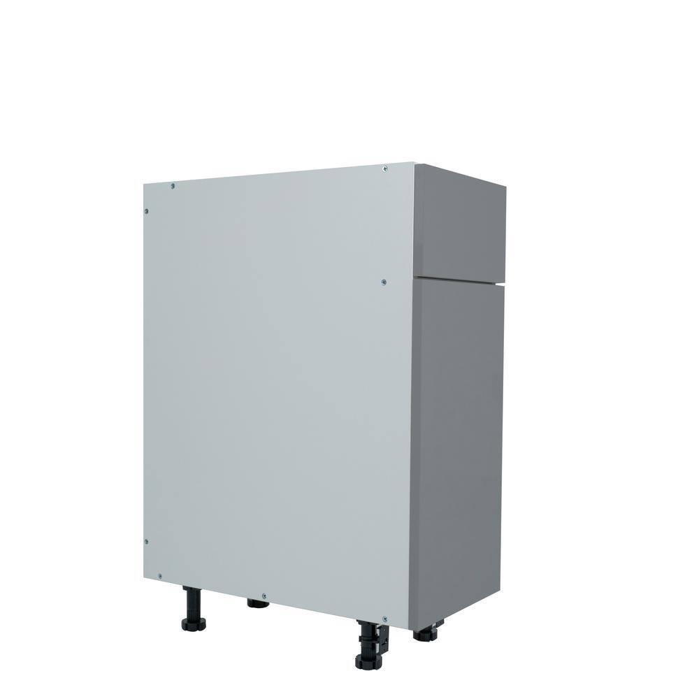 Cambridge Ready to assemble Matte Gray Base Kitchen Cabinet,1 Drawer