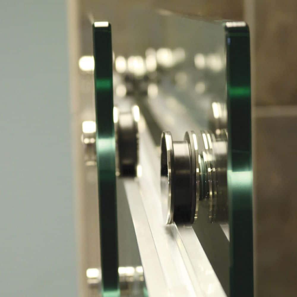 44" - 48" W 74” H Double Sliding Frameless Shower Door