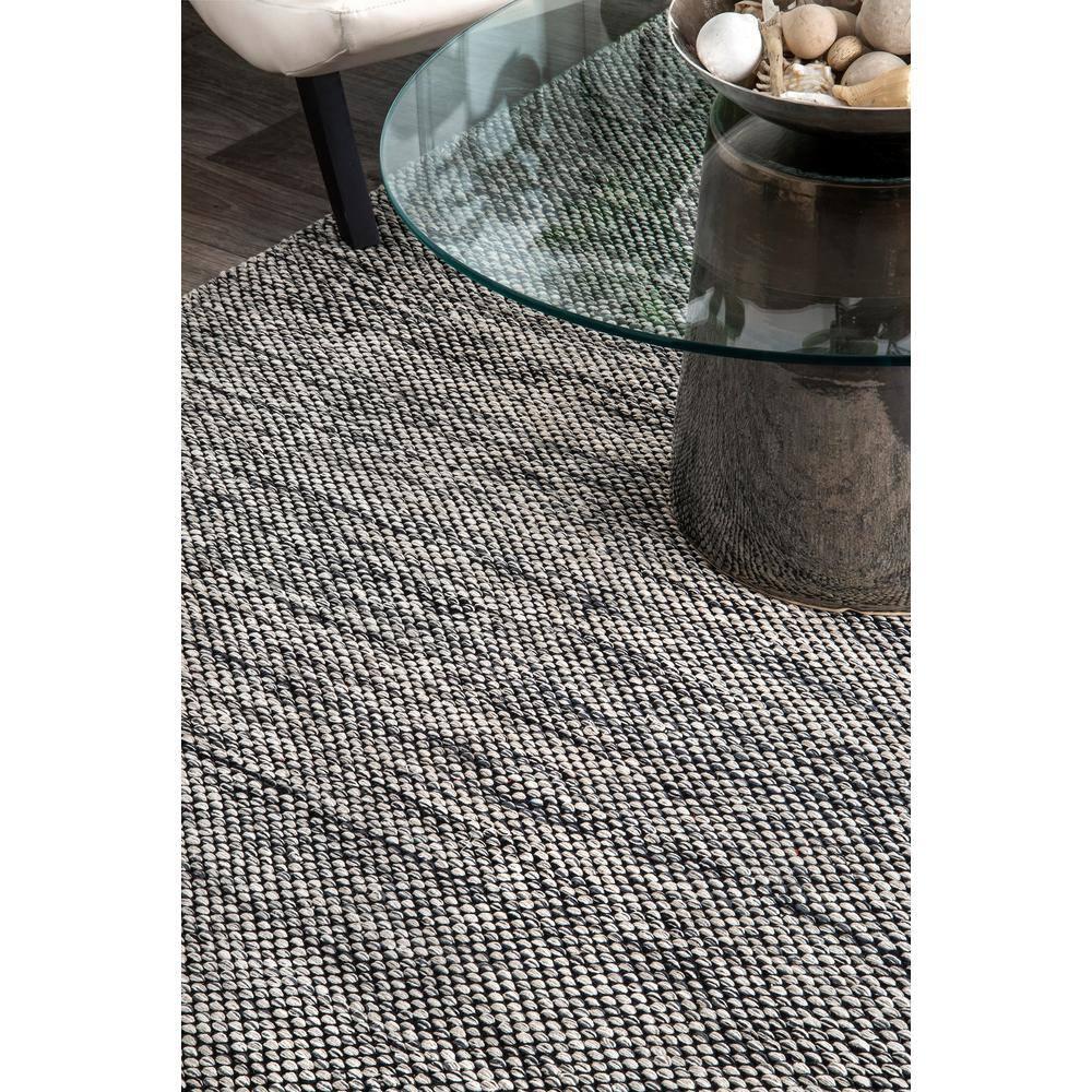 Nuloom Alessi Solid Farmhouse Cotton Kitchen Runner Indoor Area Rug - Hallway, Entryway, 2' 6" x 6', Gray