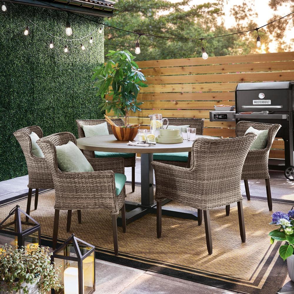 Gertmenian Paseo Soroa Chestnut Brown/Black Classic Border Indoor/Outdoor Flatweave Area Rug