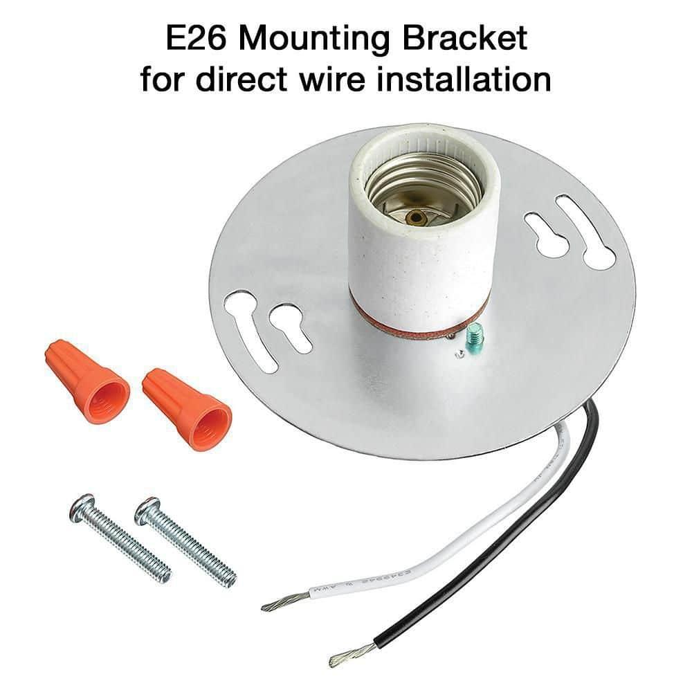 7 In. Bright White LED Ceiling Round Flushmount Easy Light with Pull Chain