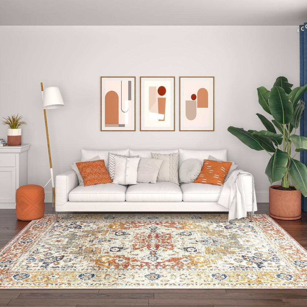 Chelsea Multi-Color Synthetic 9' x 12' Oriental Area Rug