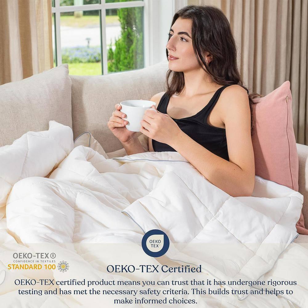 Down Alternative Summer/Spring Lightweight Duvet Insert Organic Cotton Shell