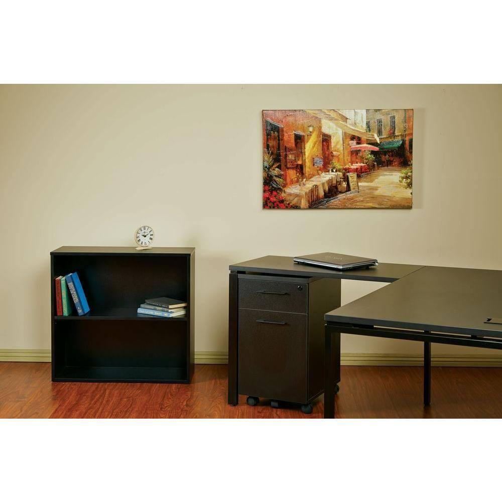 Prado 30 inch 2 Shelf Multipurpose Black Bookcase Engineered Wood