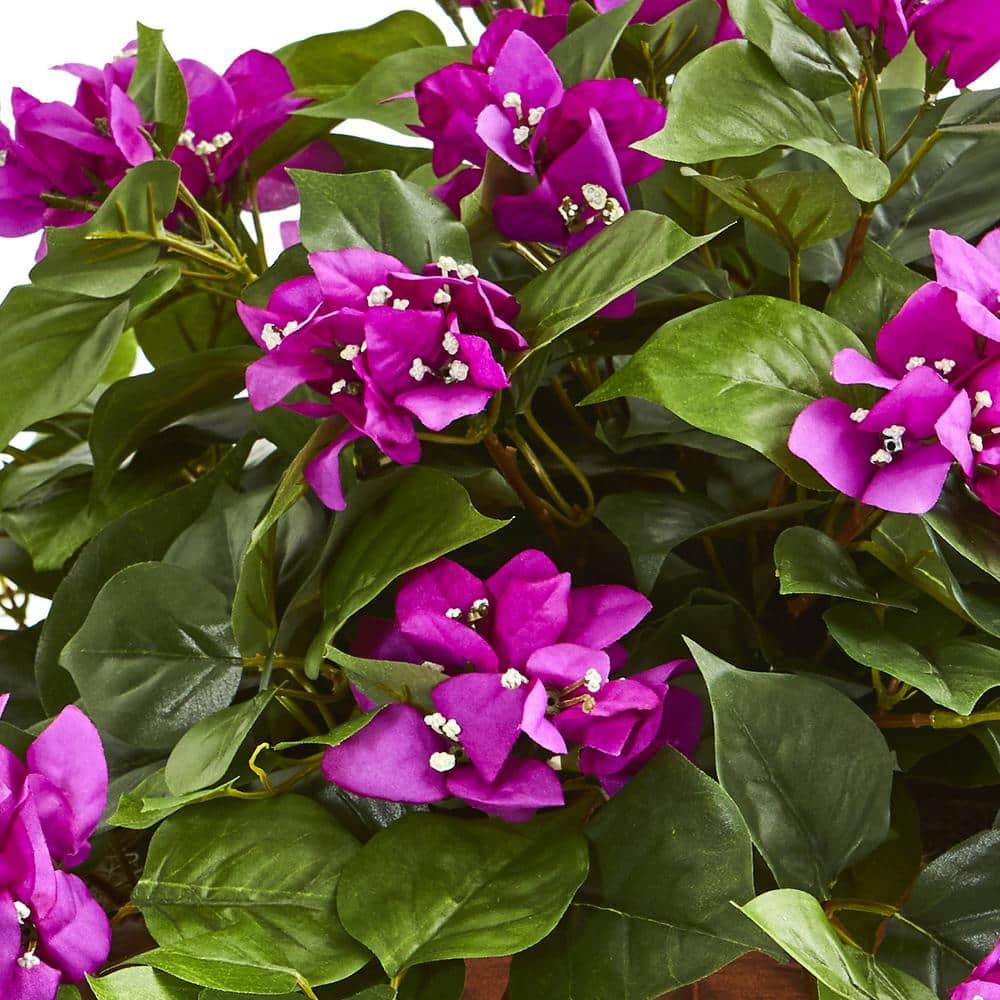 Nearly Natural Bougainvillea Artificial Plant in Basket