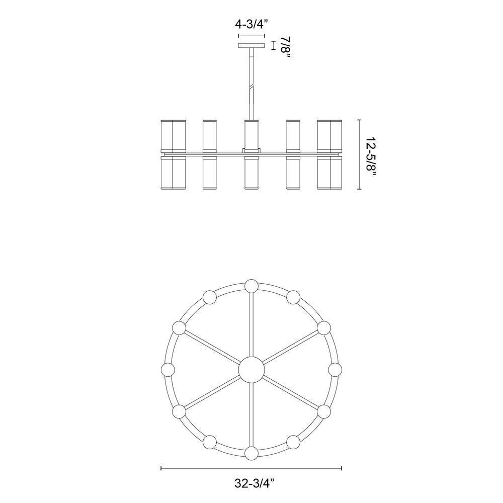 Revolve 24 - Light Dimmable Wagon Wheel Chandelier