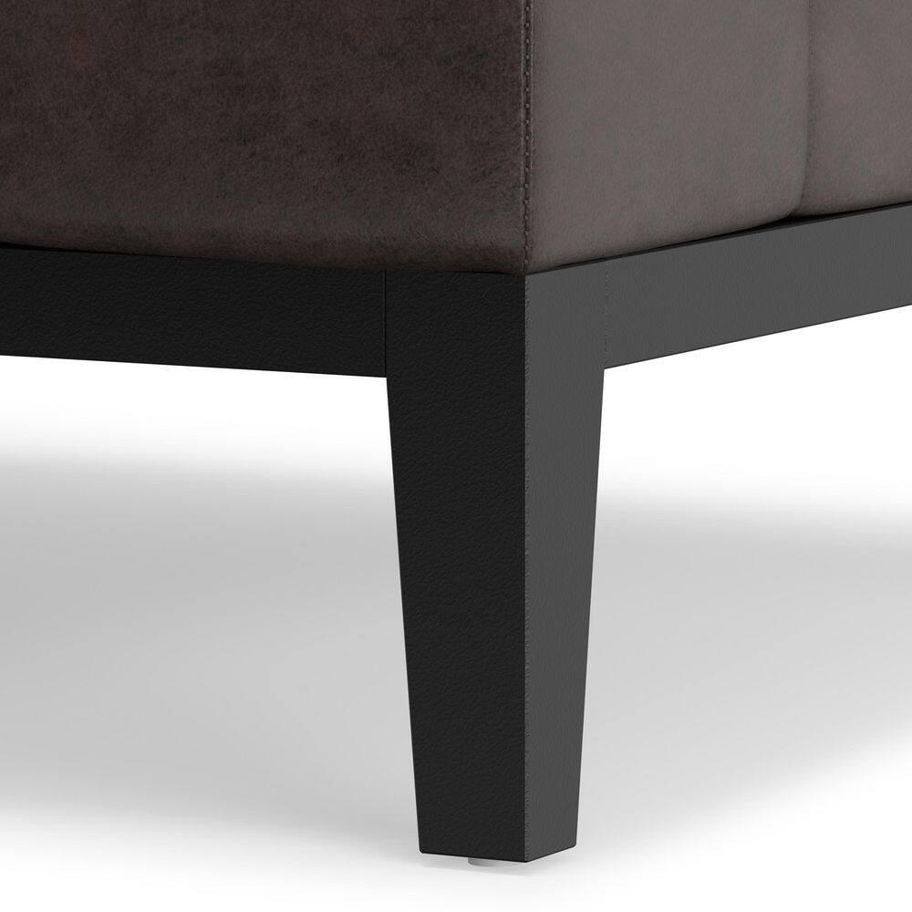 Simpli Home Dover 36"W Upholstered Square Coffee Table Storage Ottoman with Split Tufted Lift Top & Reviews | Wayfair