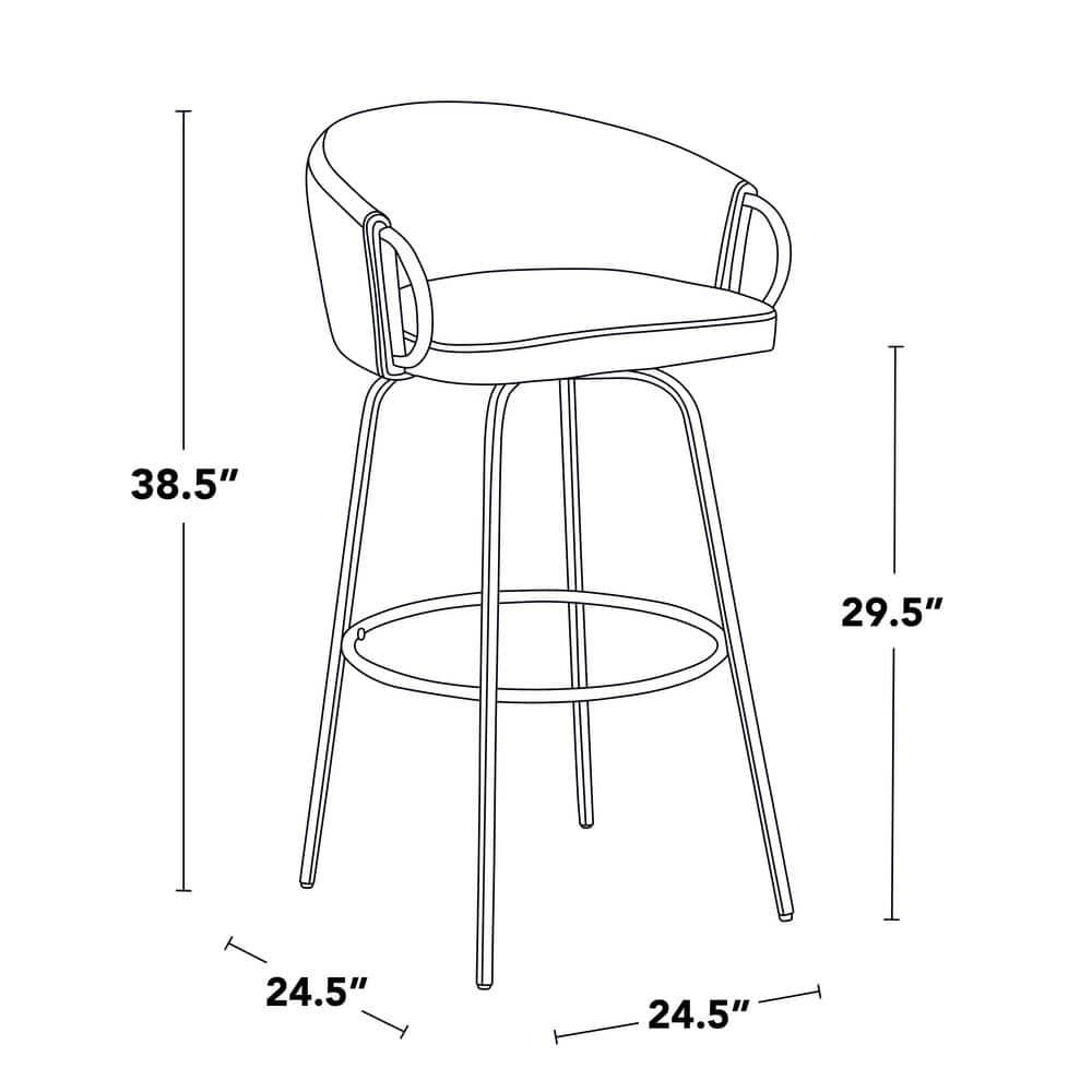 Laurenzio Fixed-Height Faux Leather Bar & Counter Stool