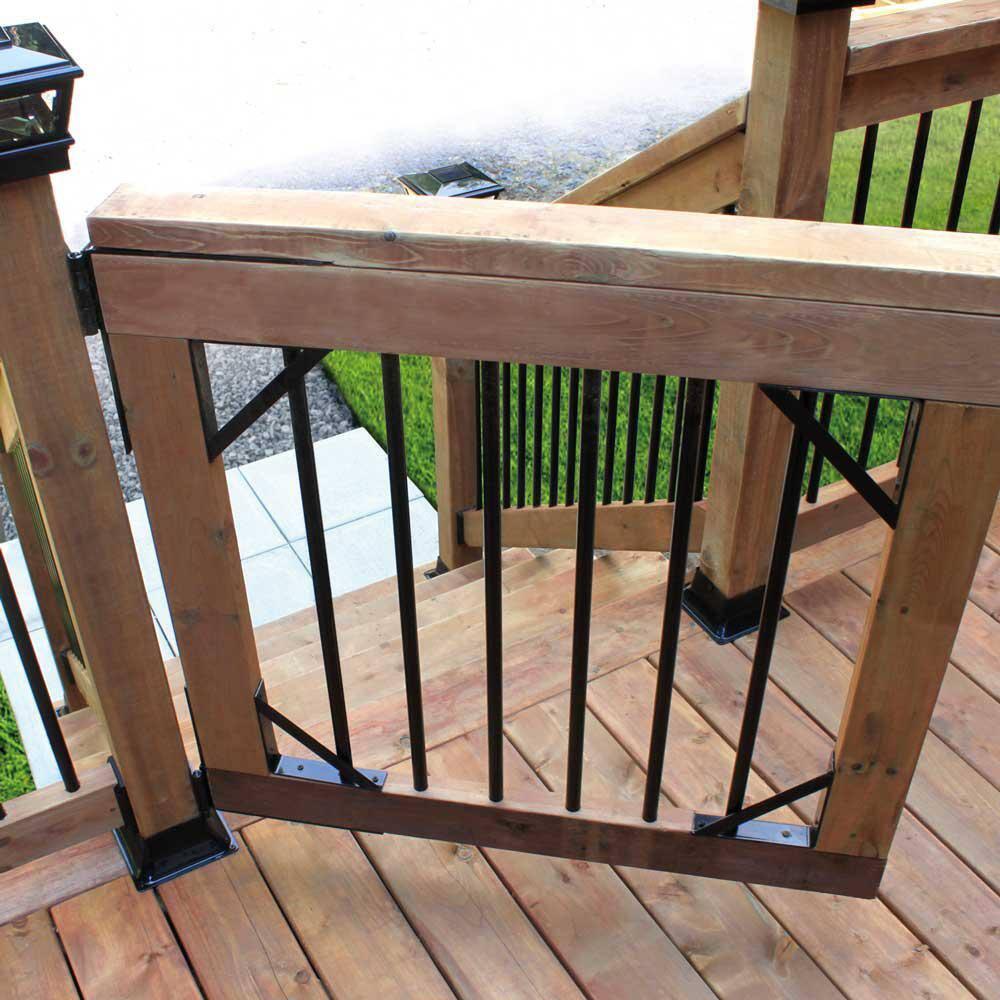 Pylex Heavy-Duty Steel Dog Gate Kit, Black, 72" W x 72" H