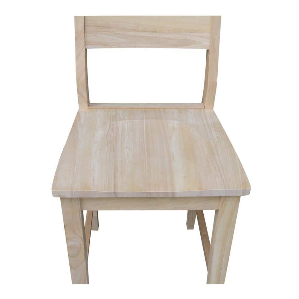 International Concepts Wood Slat Back Aspen Counter Height Panel Stool - Unfinished - 24" Seat Height