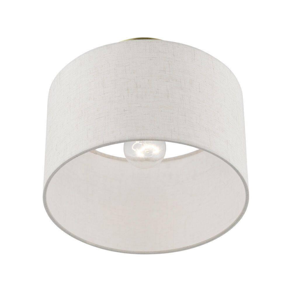 Livex Lighting Blossom 1 - Light Semi-Flush Mount in  Antique Brass