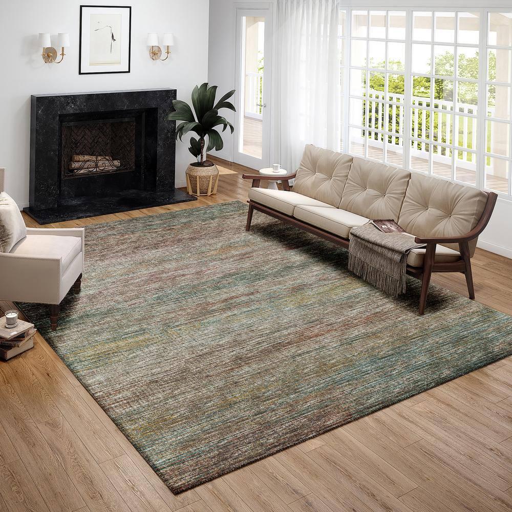 Addison Rugs Indoor/ Outdoor Marston Dynamic Transitional Striped Washable Area Rug 3' x 5' - Multi