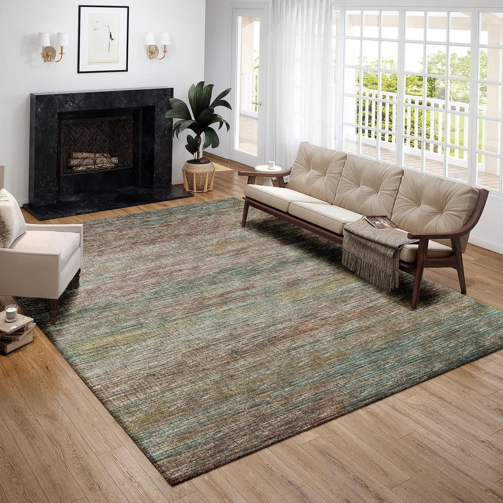 Addison Rugs Indoor/ Outdoor Marston Dynamic Transitional Striped Washable Area Rug 3' x 5' - Multi