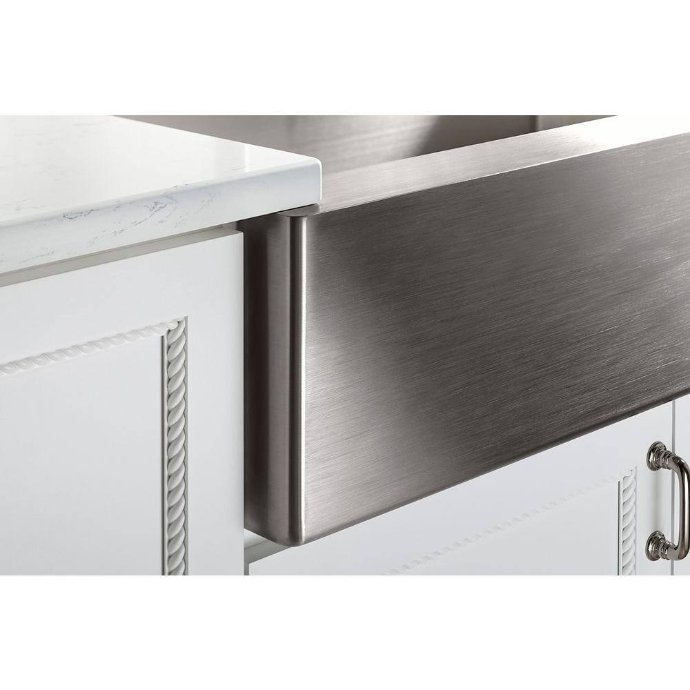 Strive 36" Stainless Steel Farmhouse Undermount Single-Bowl Kitchen Sink