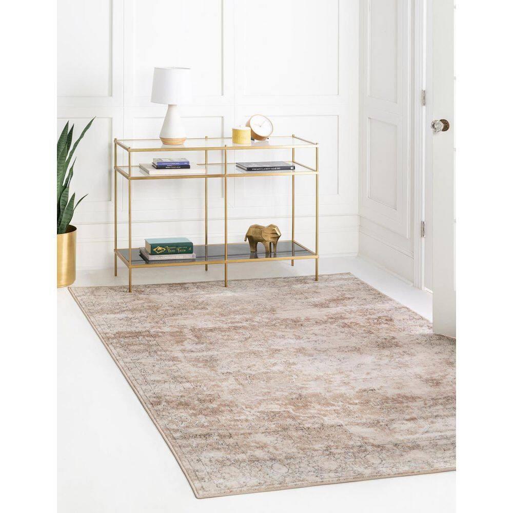 Unique Loom Portland Collection Area Rug - Canby (6' 1" x 9' Rectangle Ivory/Beige)