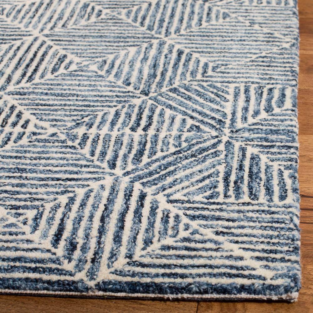 Abstract ABT763 Handmade Indoor Area Rug - Blue - 6'x6' - Safavieh