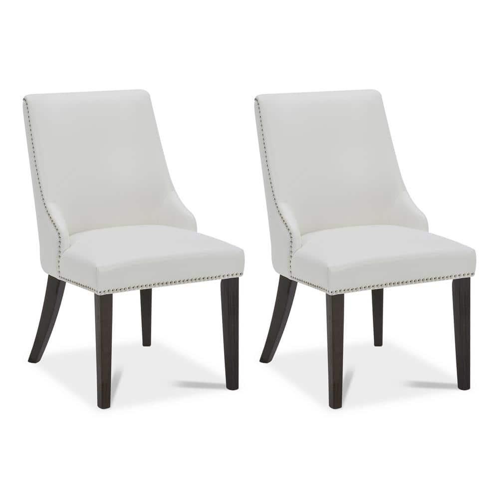 Lester 19"H Dining Chair (Set of 2) - White- Safavieh