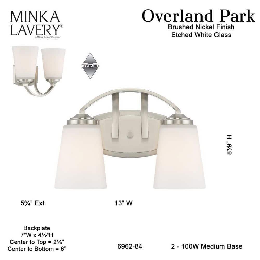 Minka Lavery - Overland Park - 2 Light Transitional Bath Vanity in Transitional