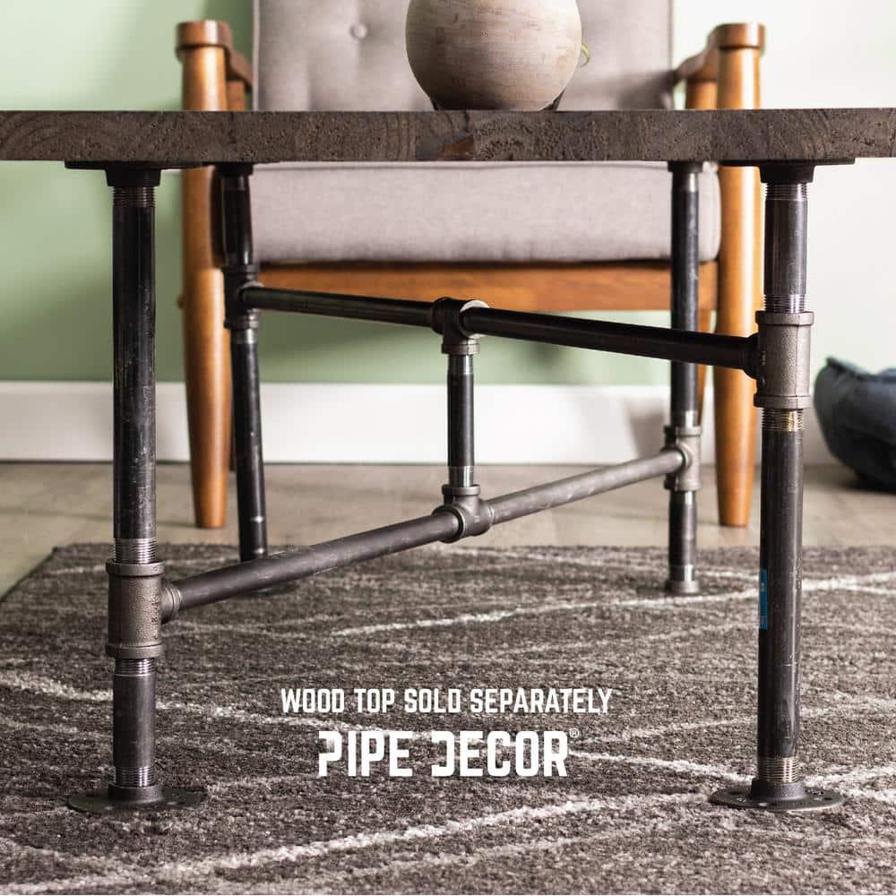 Pipe-Decor.com Turnpike Coffee Table Made with Wood Iron Steel