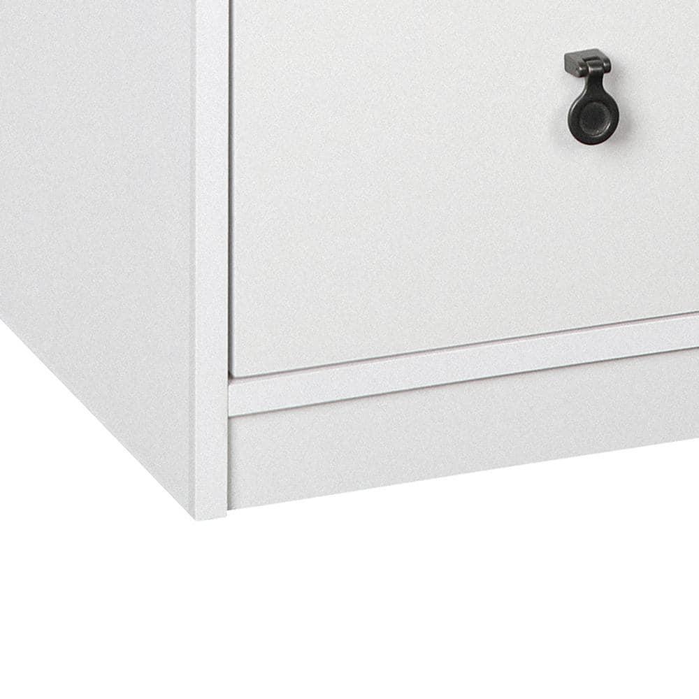 Saint Birch Finley 3-Drawer Cabinet, Gray Oak, White