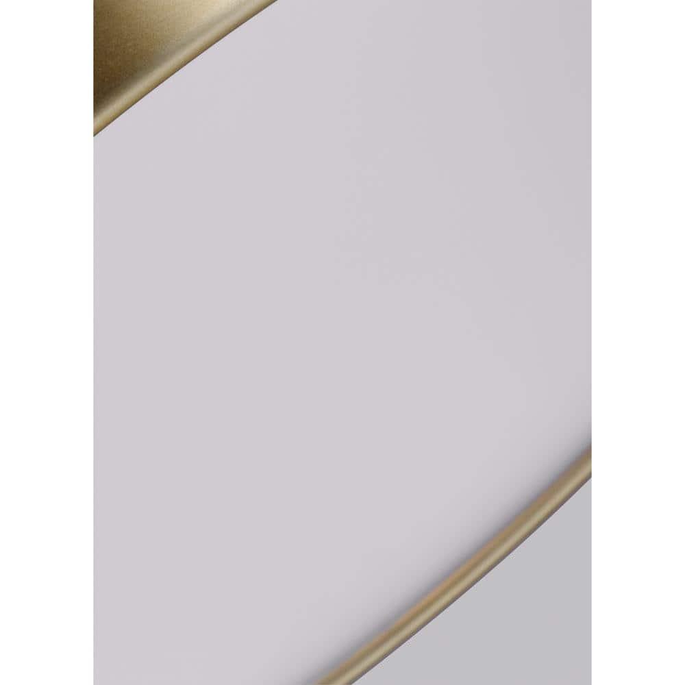 Brynne 19.75" Burnished Brass Minimalist LED Pendant Light
