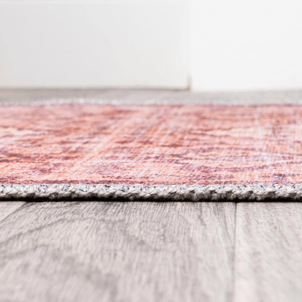 2' x 8' Alacati Ogee Medallion Machine Washable Indoor/Outdoor Runner Rug, Red/Orange/Cream - JONATHAN Y