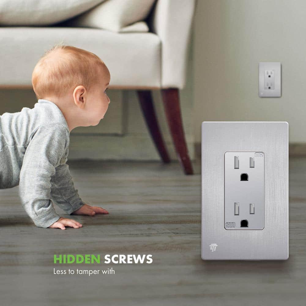 Enerlites No Subject 1 - Gang Rocker Standard Wall Plate
