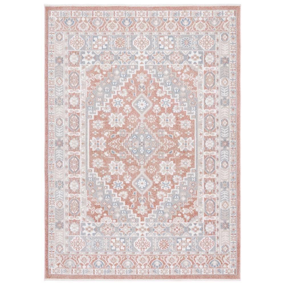 Blair Washable BLR206 Power Loomed Machine Washable Area Rug - Rose/Grey - 5'3"x7'6" - Safavieh.