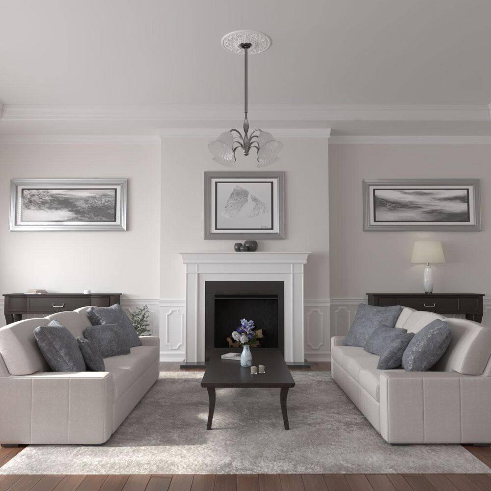 Ekena Millwork 23 7/8"OD x 4"ID x 2 1/8"P Ashley Ceiling Medallion (Fits Canopies up to 4 3/4")