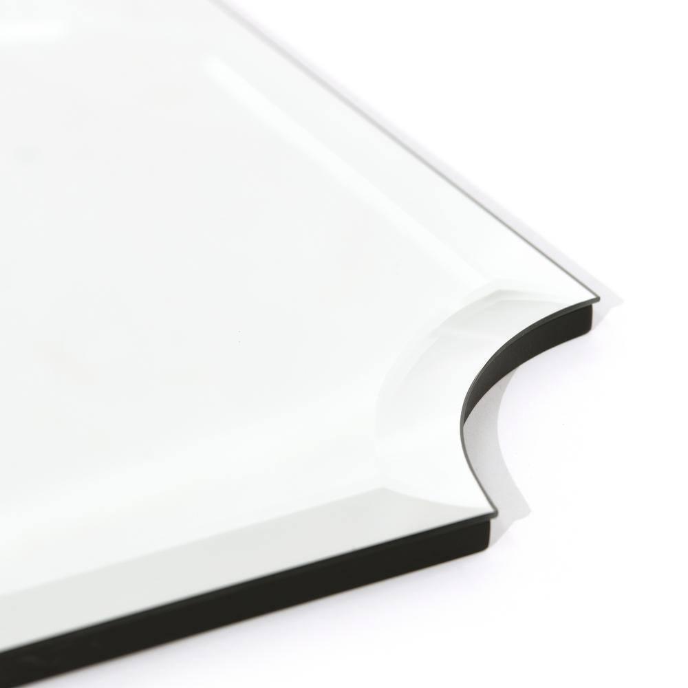 Empire Art Direct Frameless Rectangle Scalloped Beveled Wall Mirror - Clear 24 in. x 0.39 in. x 36 in.