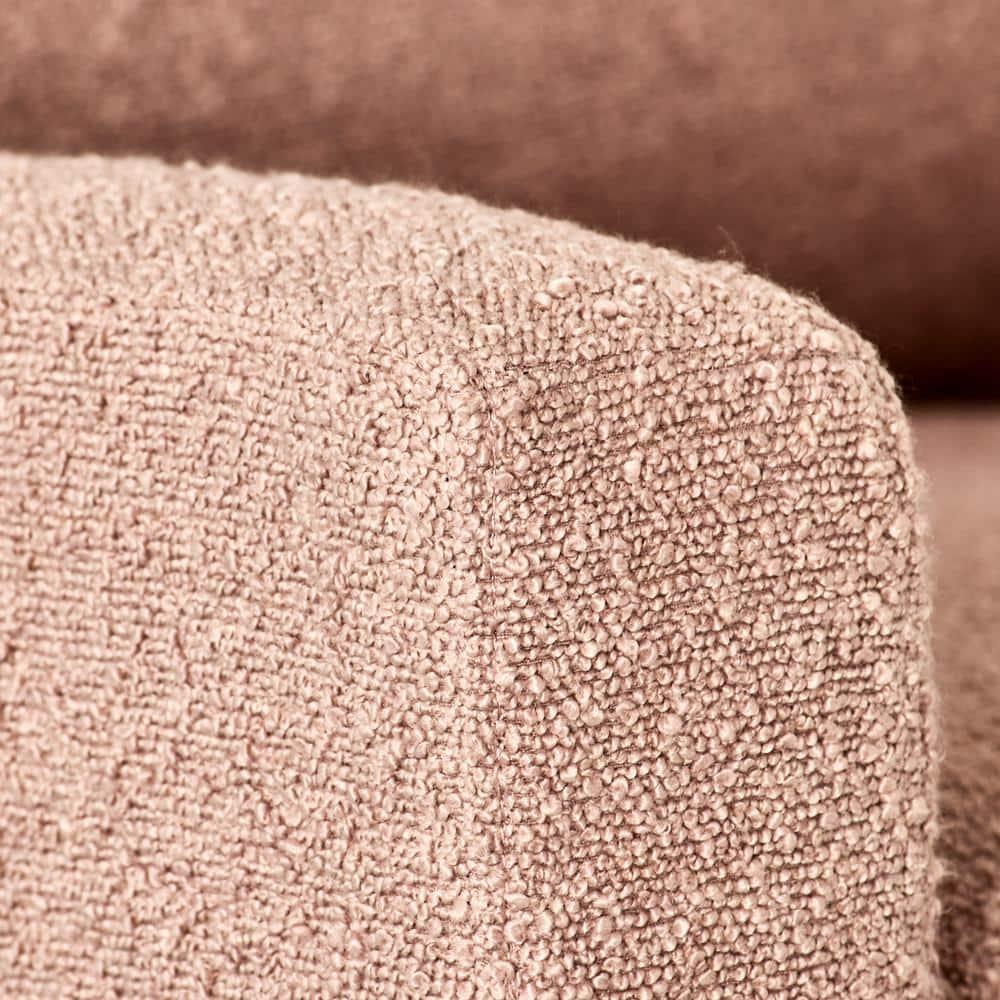 CorLiving Caillie Boucle Glider Recliner Chair Pink: Upholstered Swivel, 300lb Capacity, Contemporary Design