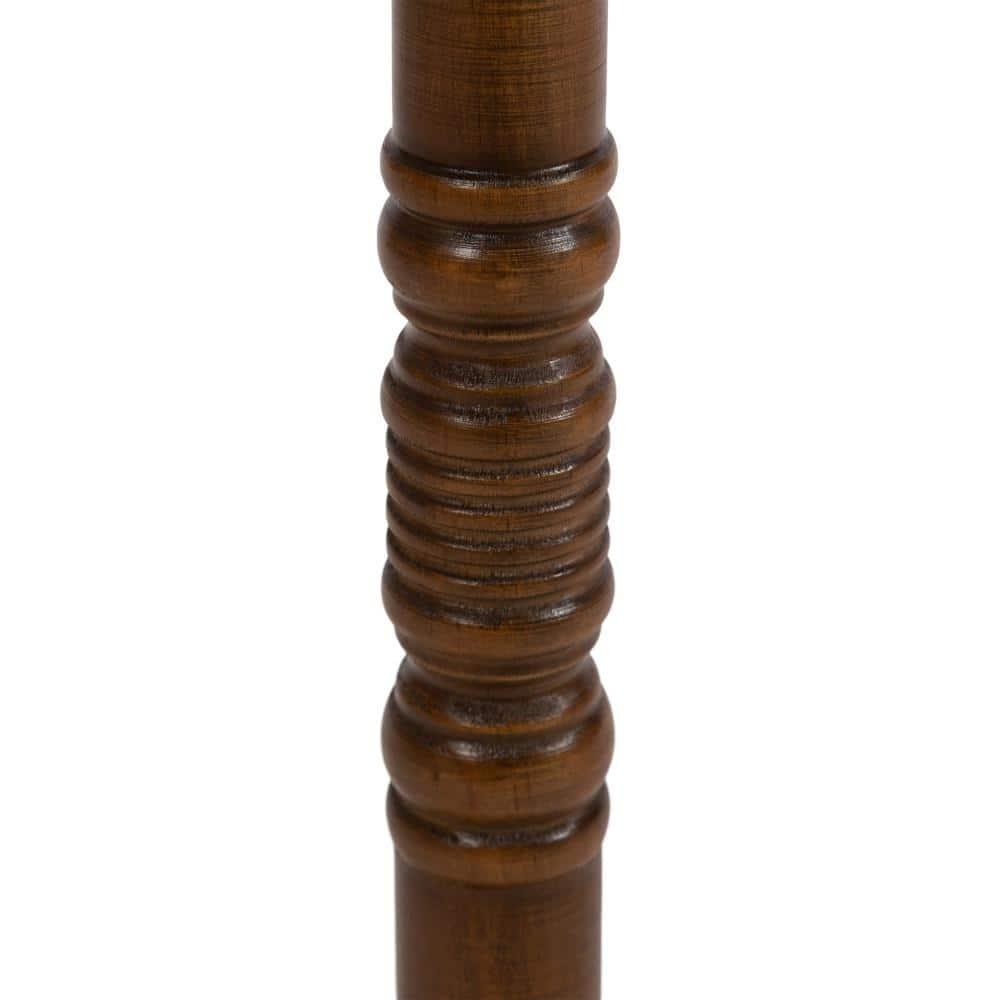 Kate and Laurel Bellport Pedestal End Table, 10x10x22, Rustic Brown