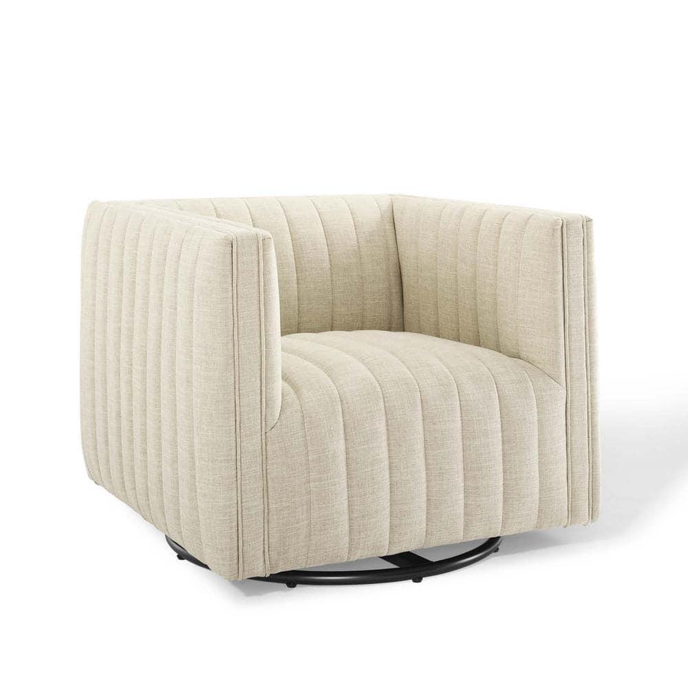 Modway Conjure Channel Tufted Performance Velvet Swivel Armchair