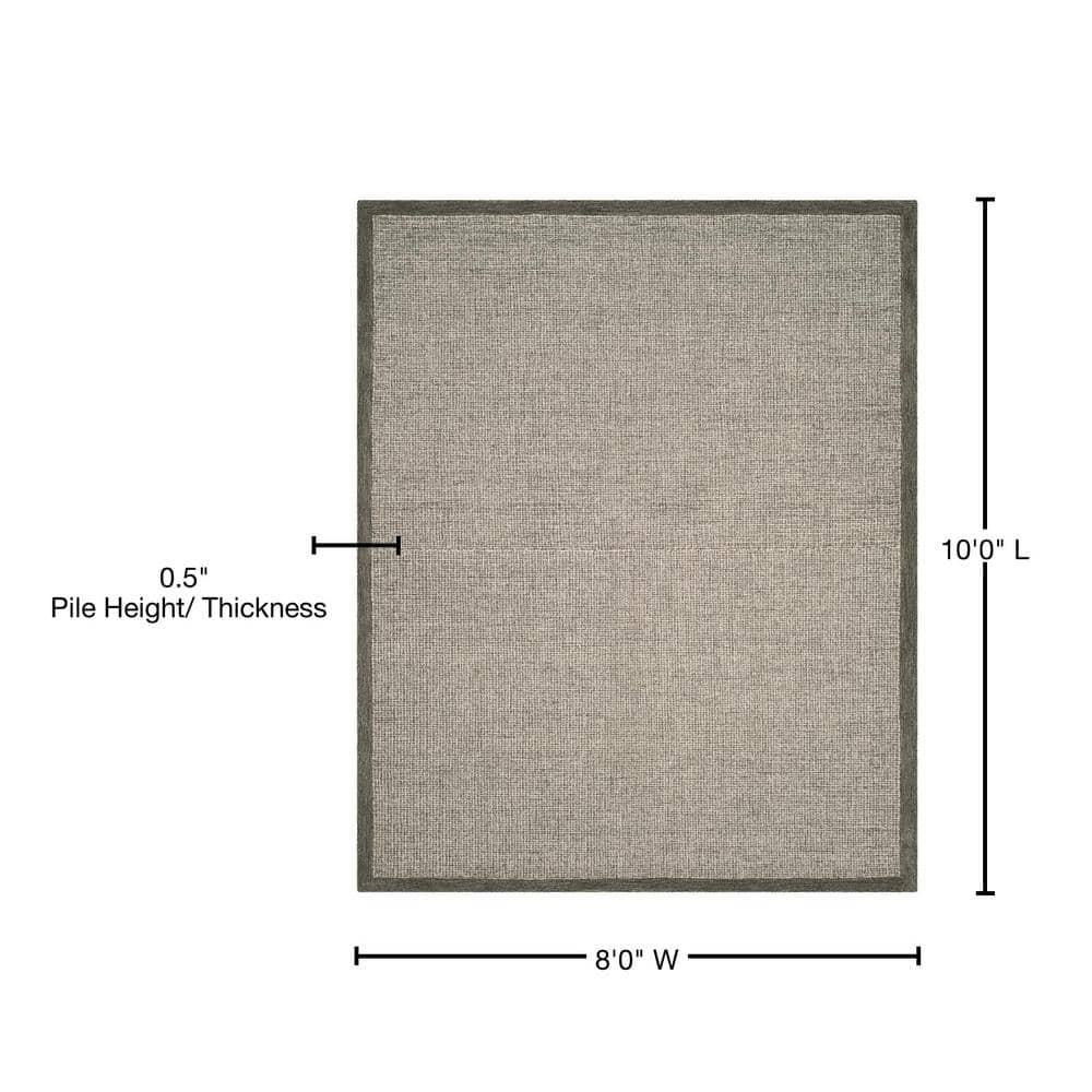 Abstract ABT220 Handmade Indoor Area Rug - Sage/Ivory - 8'x10' - Safavieh