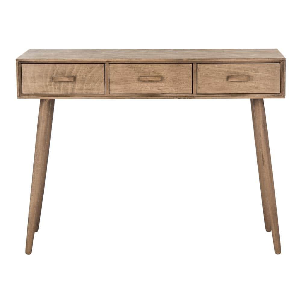 Albus 3 Drawer Console Table - CNS5701B - Brown - Safavieh