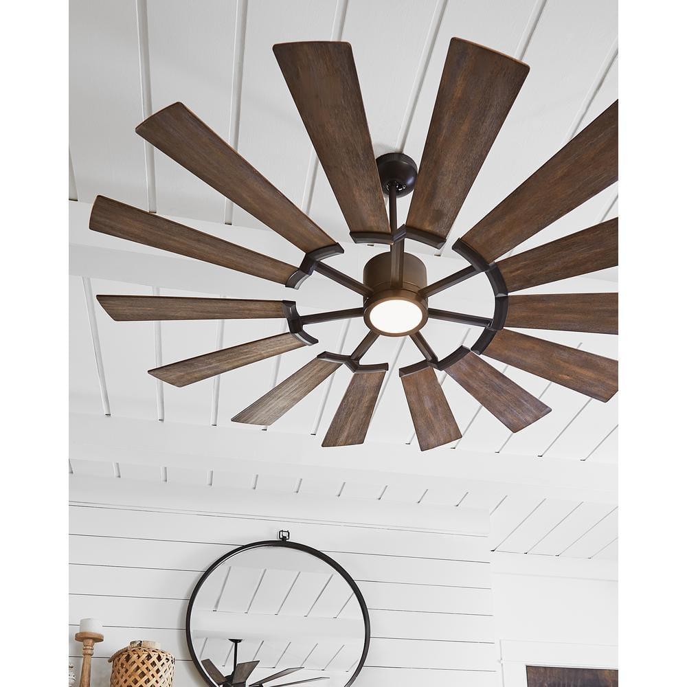 Monte Carlo Prairie Prairie 62" 14 Blade Indoor / Outdoor Dc Ceiling Fan - Grey