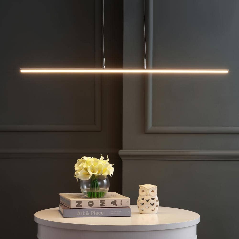 Conley 39.5" Dimmable Adjustable Integrated LED Metal Linear Pendant, Chrome