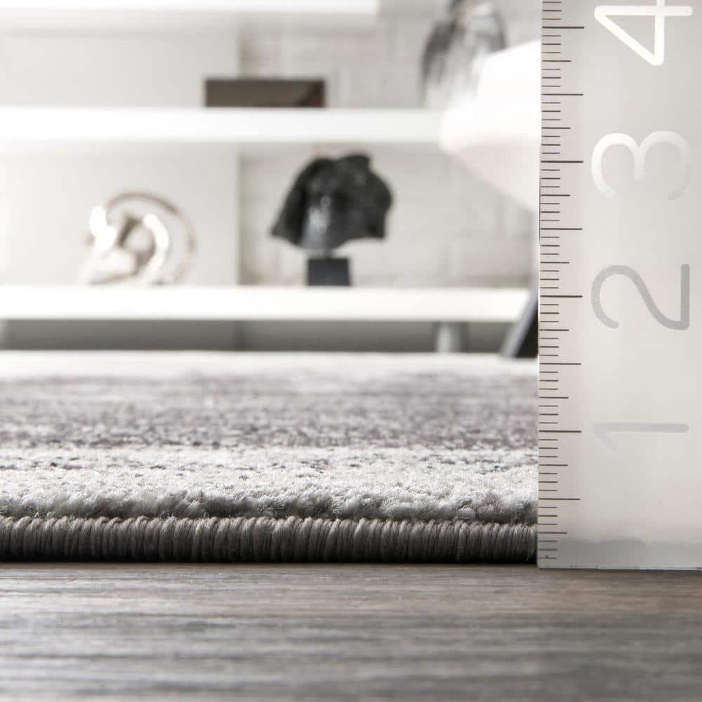 Nuloom Alayna Abstract 9x12 Indoor Area Rug for Living Room Bedroom Dining Room Kitchen, Black/Ivory