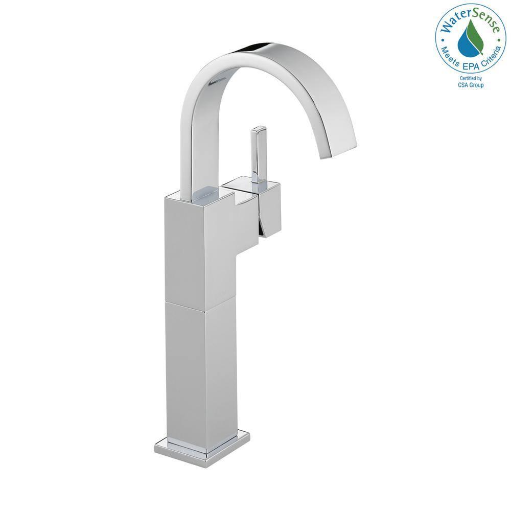 Delta Vero Single Handle Vessel Bathroom Faucet, Chrome