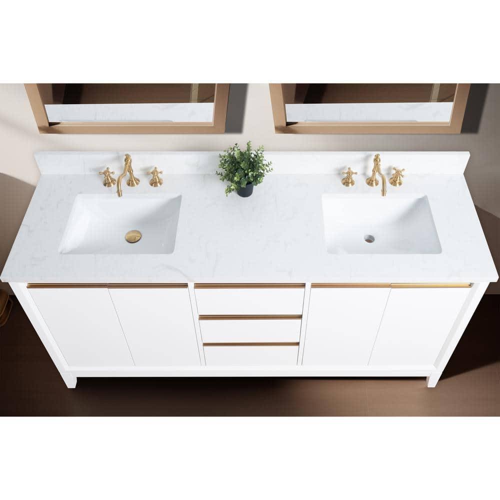 72 Double Bathroom Vanity with Top