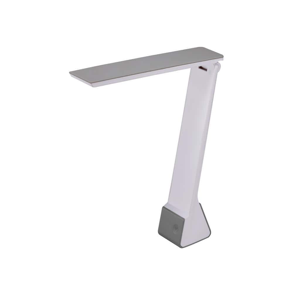 Bostitch Office Rechargeable Battery Led Desk Lamp, 3 Color Temperatures, Flip Open, Gray (KT-VLED1810-GRAY)