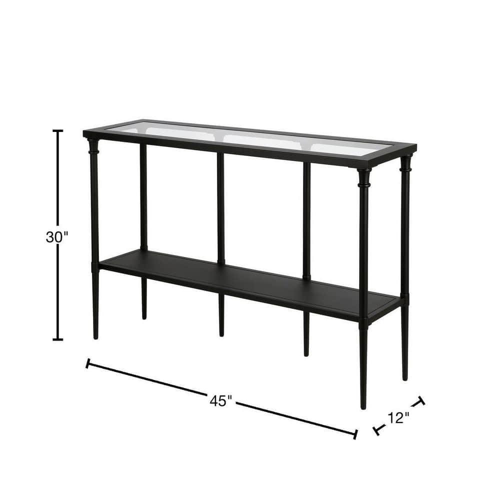 Evelyn & Zoe Dafna 45" Mesa de Consola Rectangular Ancho, Bronce Ennegrecido