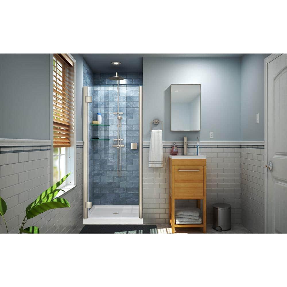 Lumen 36" W x 36" D x 74.75" H Semi-Frameless Square Shower Enclosure with Base Included