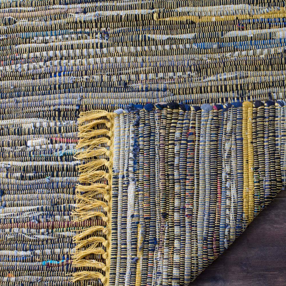 Rag Rug RAR121 Hand Woven Indoor Area Rug - 5'x8' - Yellow/Multi - Safavieh