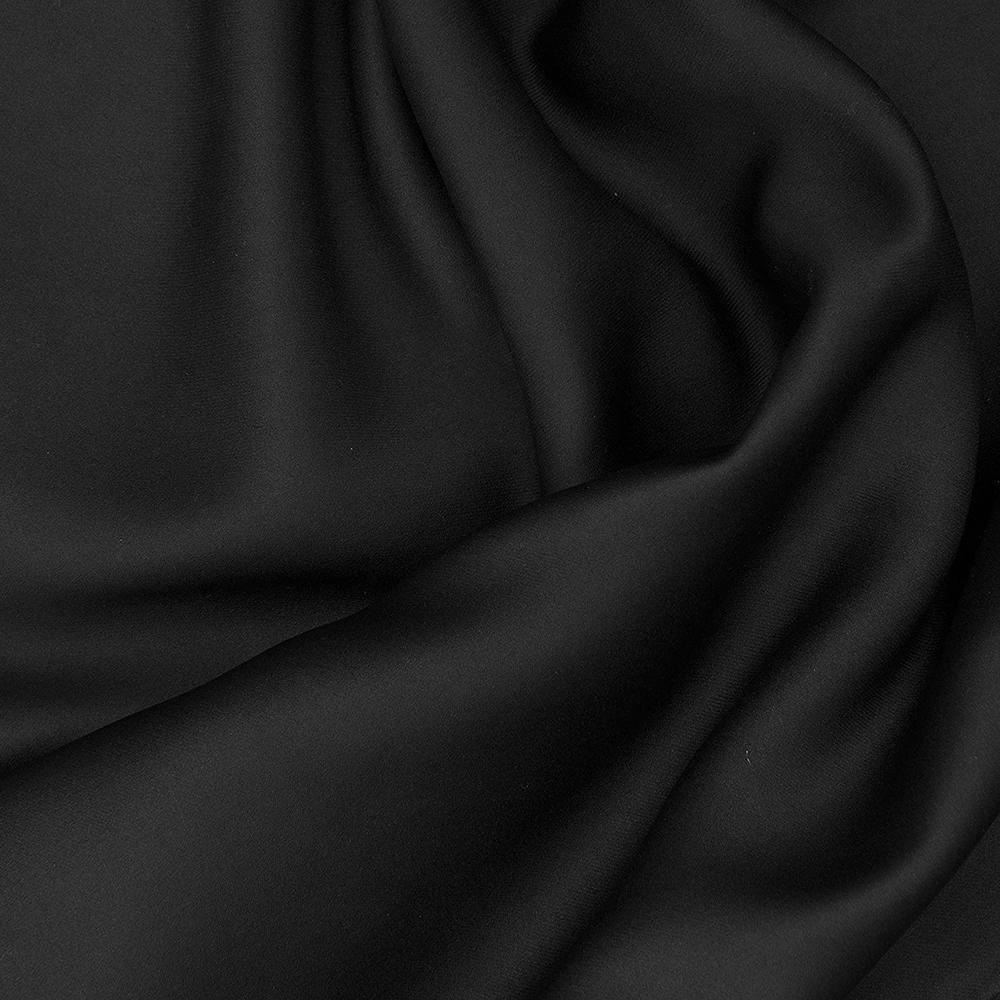 Quality Home Wide Basic Bronze Grommet Blackout Curtain - Black - 80"W X 96"L (Single Panel)