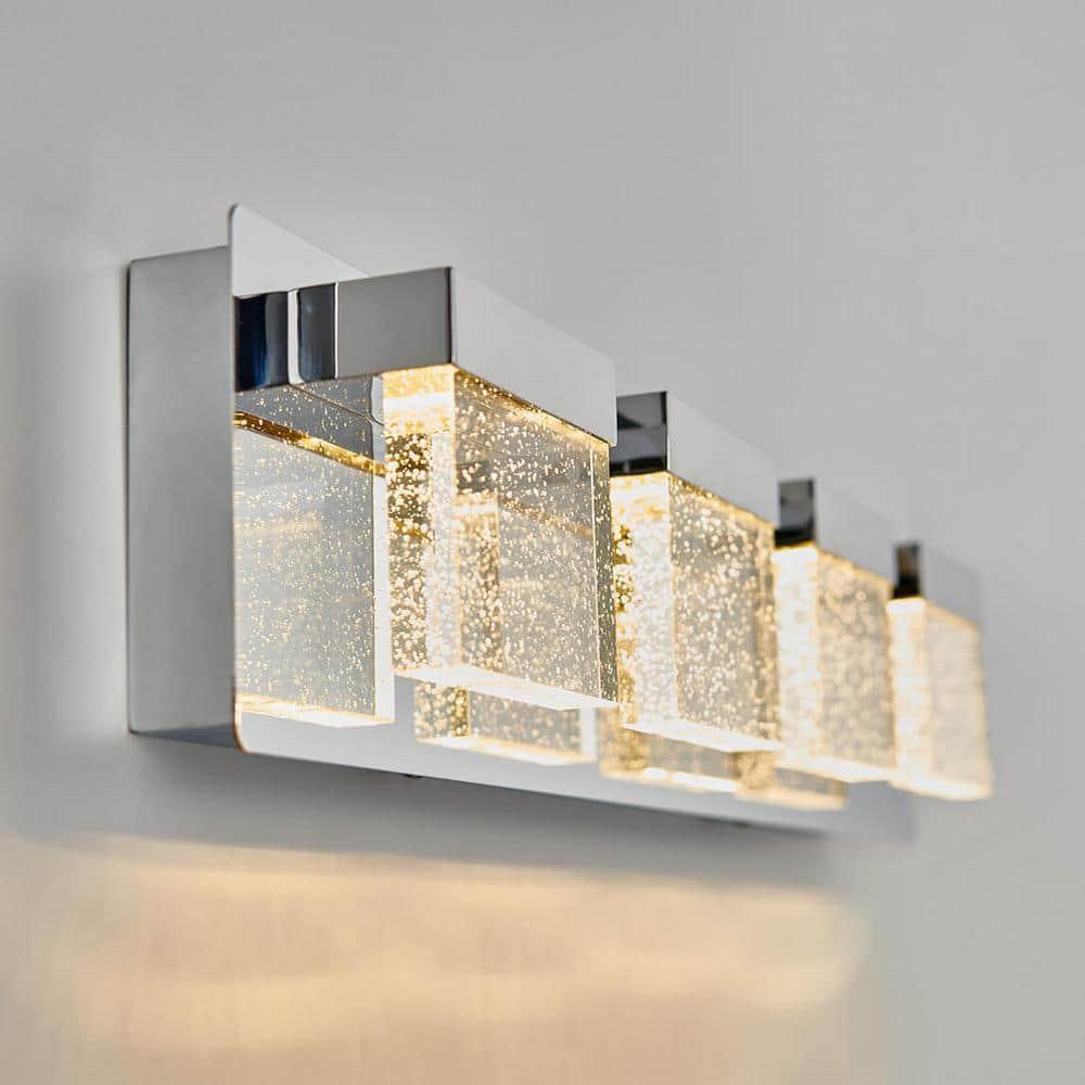 Artika Bubble Cube 4-light Integrated LED Vanity Light Chrome