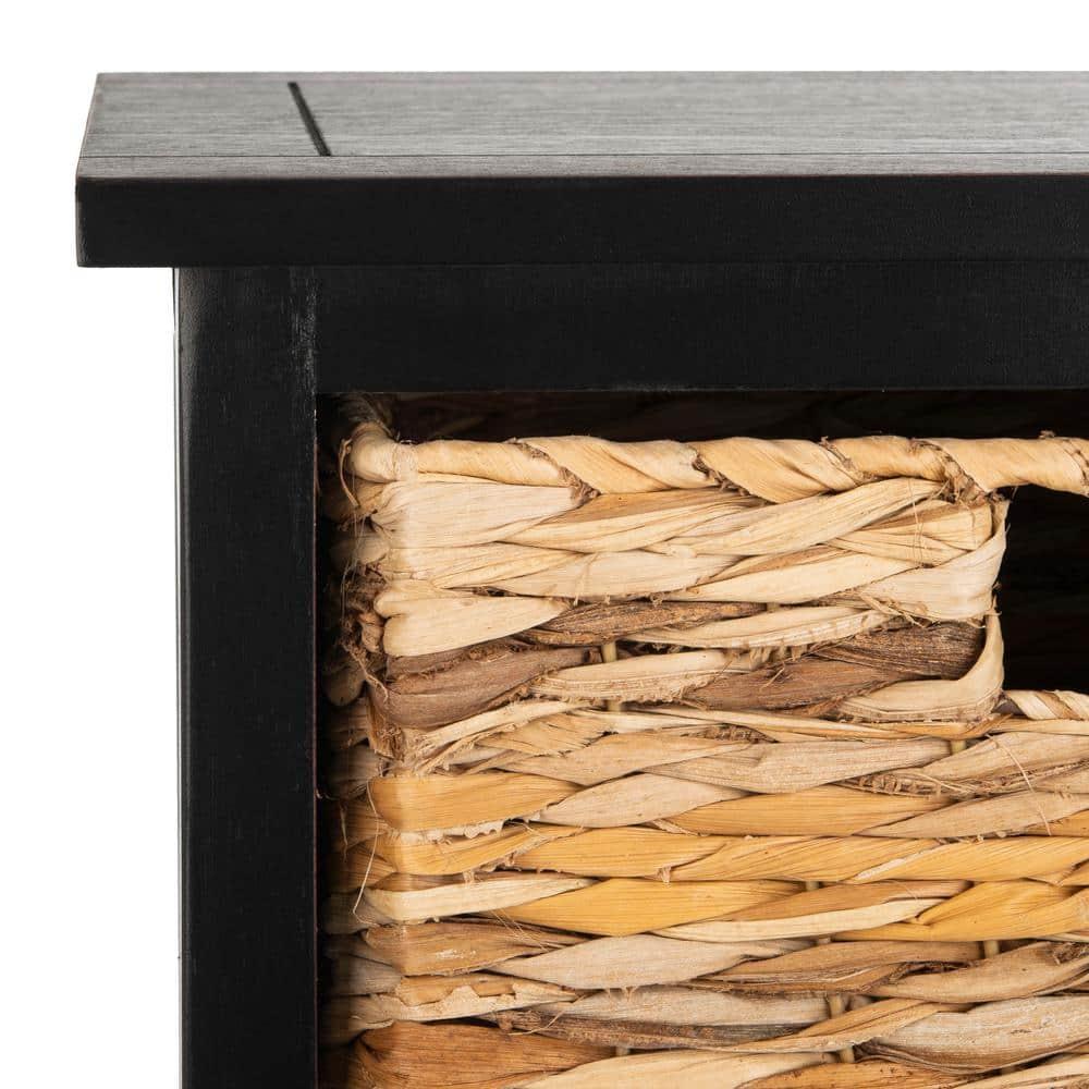 Connery Cabinet - Distressed Black - Safavieh.