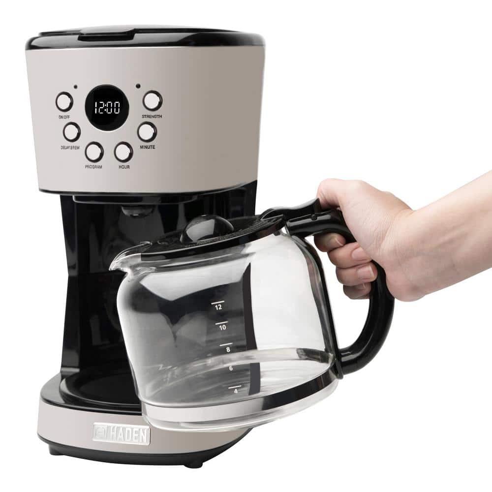 HADEN Putty Beige Programmable Drip Coffee Maker